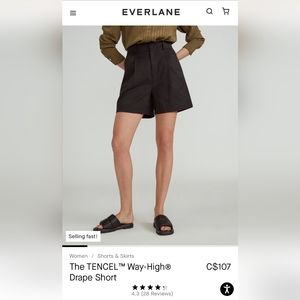 Everlane Way-High Drape Short Size 6